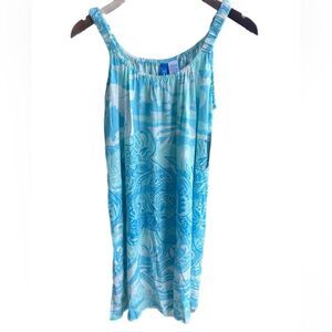 Island blue summer resort dress NWT
